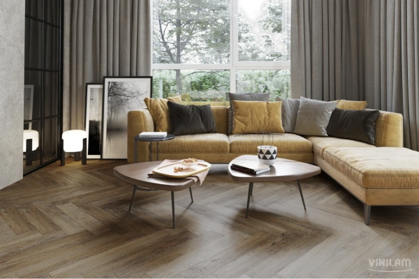 Кварцвиниловая плитка VINILAM PARQUET HERRINGBONE IS11377 Паркет Тусон